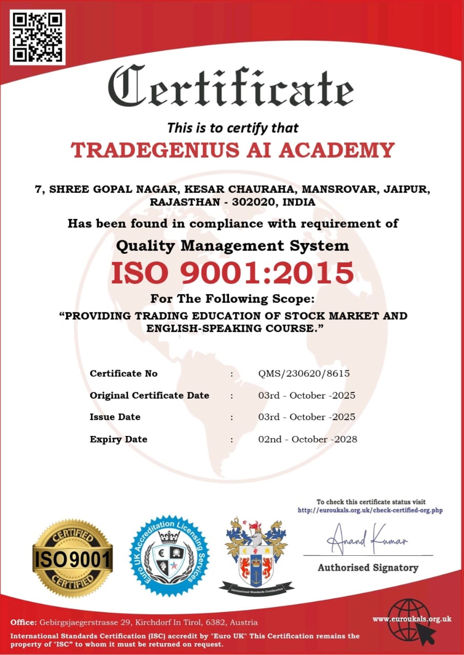 Tradegenius ai academy iso certificate